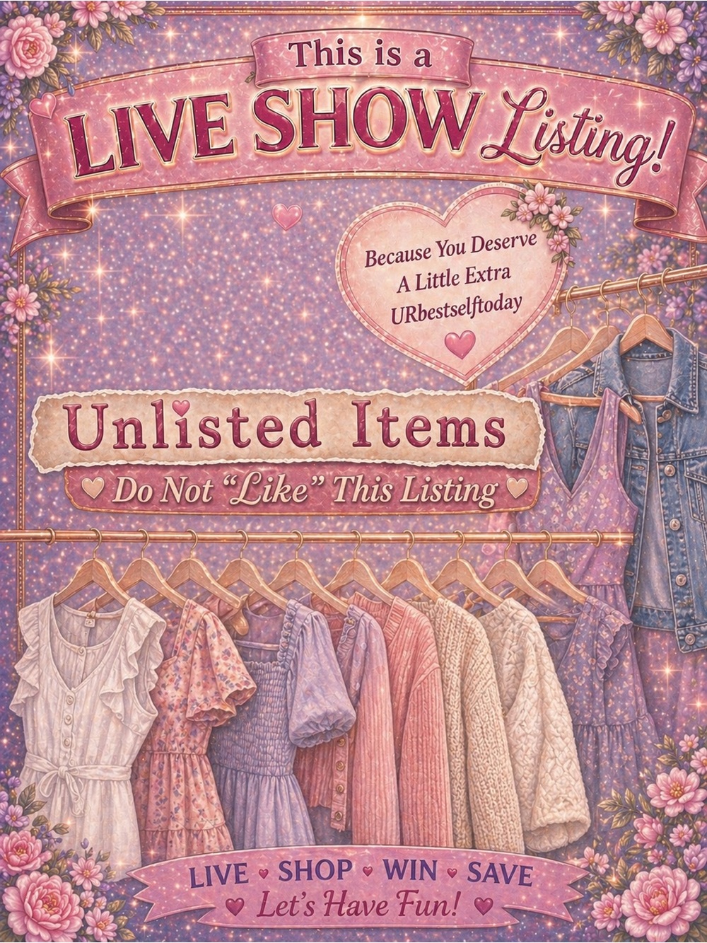 👖👗👚LIVE SHOW LISTING •DO NOT LIKE THIS LISTING👚👗👖